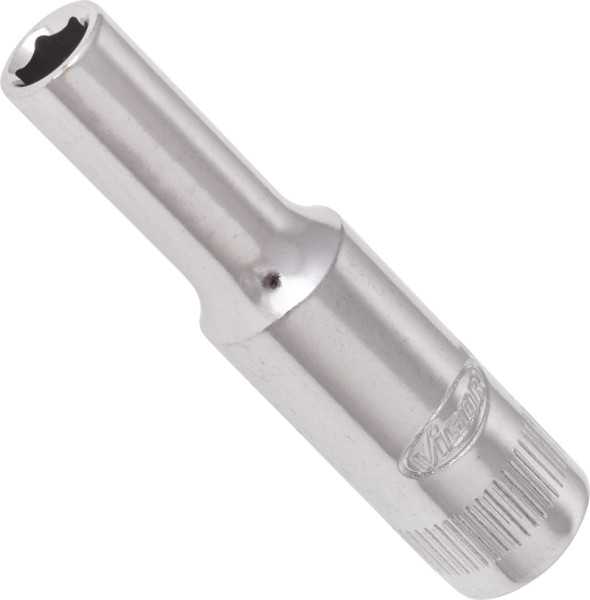 Insert de clé à douille VIGOR, long, carré creux 6,3 mm (1/4 pouce), profil à six pans extérieurs, 5 mm, V2534N