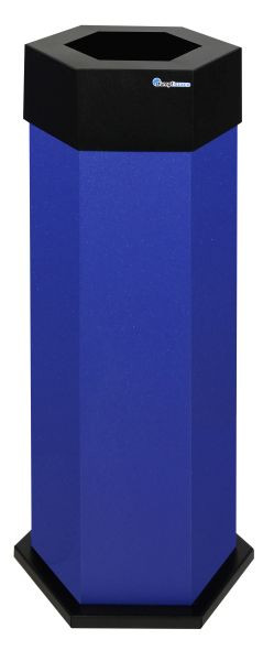 Collecteur de déchets intelligent Blunt Sixco 1, bleu outremer métallisé, dimensions : 830x325x375 mm (HxLxP), 45 litres, 565-045-05