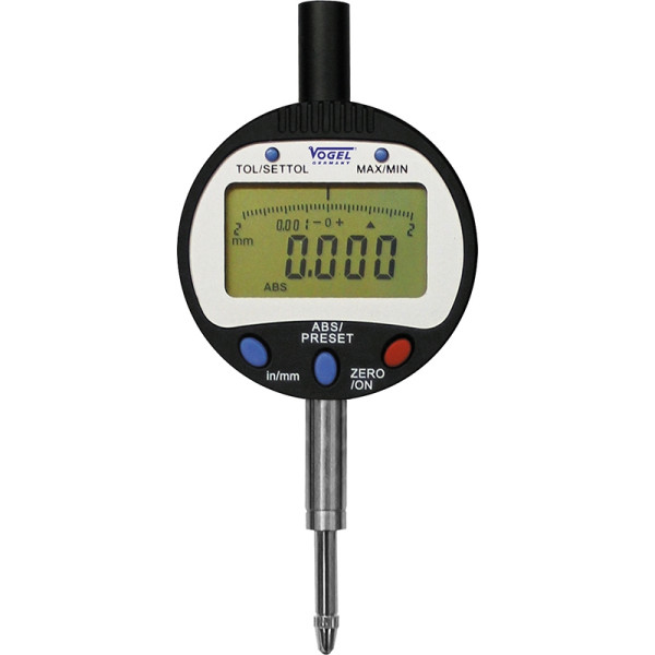 Comparateur numérique Vogel Germany, avec sortie de données USB, 0 - 12,7 mm / 0 - 0,5 pouce, 0,001 mm / 0,00005 pouce, poids : 8 g, 242055