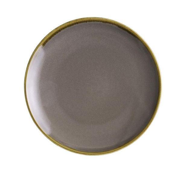 OLYMPIA Kiln rond coupe assiette fumée 17.8cm, UE: 6 pièces, FA027