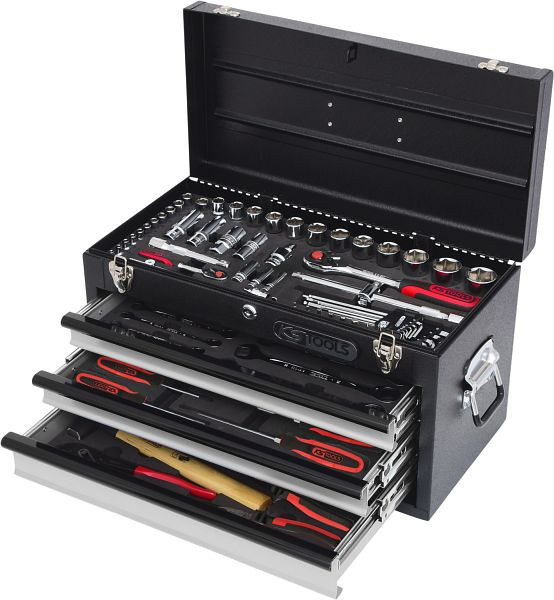 KS Tools 1/4"+1/2" CHROMEplus jeu d'outils universels, 99 pièces GEAR, 918.0100
