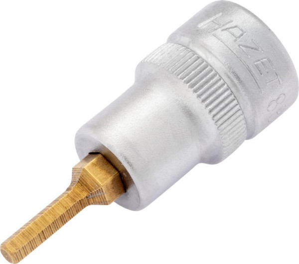 Douille tournevis Hazet, carré creux 10 mm, profil six pans creux, 3 mm, extra court avec moletage, 8801K-3