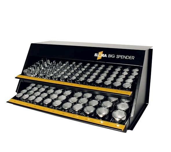 Support de vente ELORA "Big Dispenser" avec inserts 1/2 "6 kt MM, 771-KS1M, 0771510312000