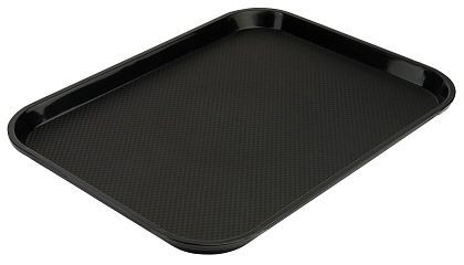 Plateau Contacto Fast Food 35 cm polypropylène noir 35x27cm, 5353/356