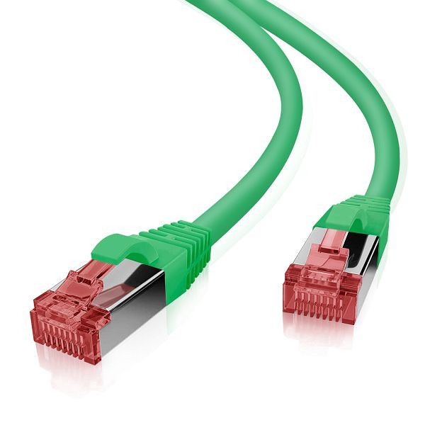 Câble patch Helos S/FTP Cat 6 vert 30,0m, 118029