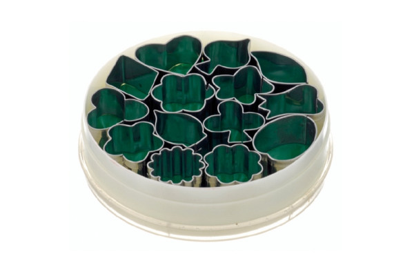 Set d'emporte-pièces décor Schneider "Formes mixtes", 14 pièces, hauteur : 20 mm, acier inoxydable, 199654