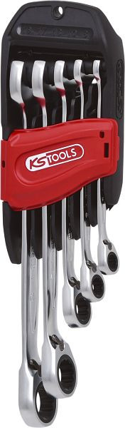 KS Tools GEARplus jeu de clés mixtes à cliquet, réversibles, 5 pièces 8-19 mm, 503.4605