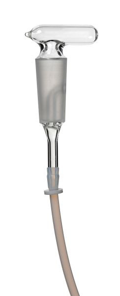Robinet d'entrée Rettberg pour évaporateurs rotatifs, verre borosilicaté 3.3, avec tuyau PTFE, 137004500