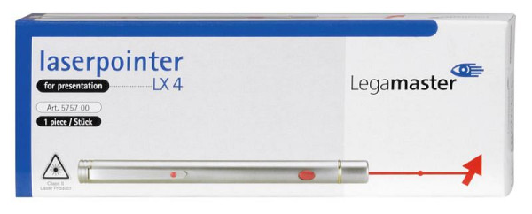 Pointeur laser Legamaster LX4, point laser rouge, 7-575700