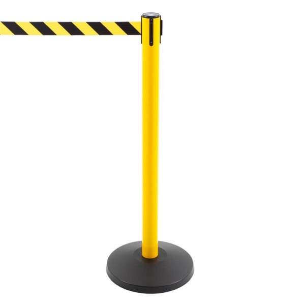 ALLPAX Stoppo XL support de démarcation jaune, 3,4 m, cordon de serrage rayures jaune-noir, 10010352