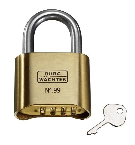 Cadenas à numéro BURG-WÄCHTER 99 Ni 50 SB, HxLxP (extérieur) : 78,3 x 51,9 x 24,1 mm, UE : 5 pièces, 37661