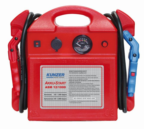 Kunzer démarreur à batterie portable 12V 2960/1000A, ASM 12/1000