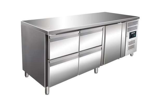 Table réfrigérante Saro avec 2 x 2 tiroirs modèle KYLJA 3140 TN, 323-10718
