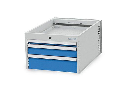 Bedrunka+Hirth élément bas T736 R 18-24, 1x50, 1x100, 1x150mm, tiroir extension totale 100%, 555 x 736 x 385 mm, 535/111V