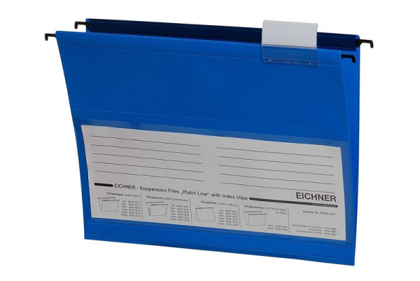 Dossier suspendu Eichner Platin Line en PVC, bleu, UE : 10 pièces, 9039-10012