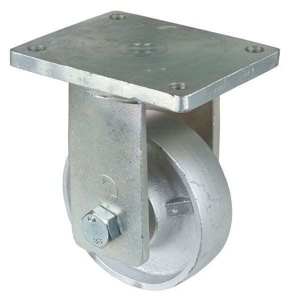 Roues BS Roulette robuste, roulette fixe, largeur de roue 45 mm, Ø roue 150 mm, capacité de charge 600 kg, bande de roulement coulée, corps de roue coulé, roulement à billes, RR110.C81.151