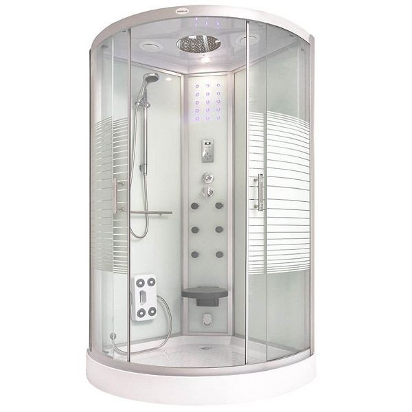 Cabine de douche HOME DELUXE BLANC PERLE - 100 x 100 cm, 1022