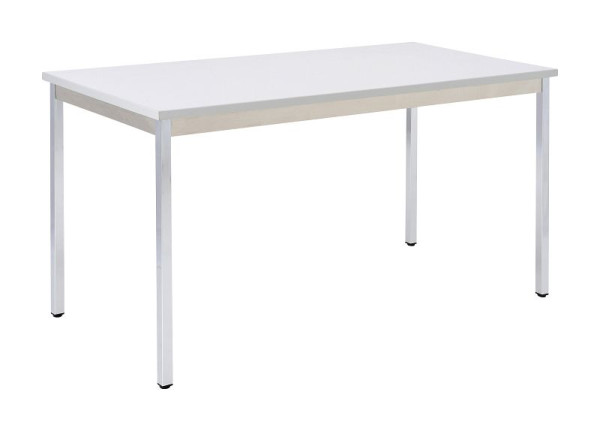 Table polyvalente Bisley MULTI Desking, rectangulaire, chromée, 25 mm, décor G gris, H 740 x L 1200 x P 600 mm, MTC251206G399