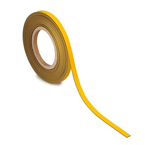 Bande de marquage magnétique MAUL, 10 mx 10 mm x 1 mm, jaune, 307922