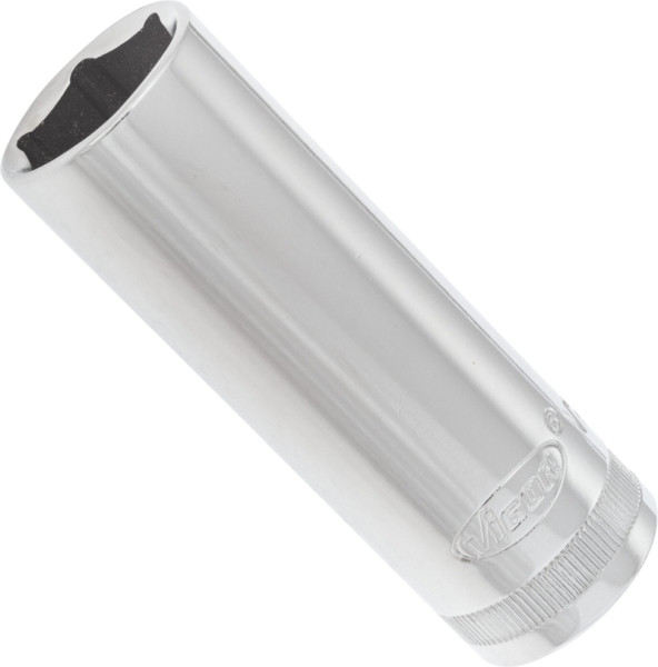 VIGOR insert de clé à douille, long, carré creux 12,5 mm (1/2 pouce), profil à six pans extérieurs, 19 mm, V2590N