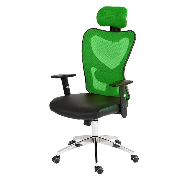 Chaise de bureau professionnelle Mendler Atlanta, chaise de direction, chaise pivotante, chaise de bureau, simili cuir, vert, 44965