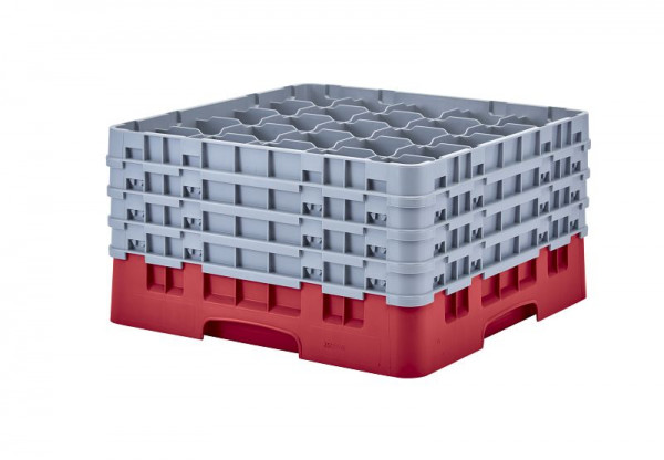 Panier de rinçage Cambro 25 compartiments Camrack® 9,25" hauteur maximale, couleur : rouge, 25S900163