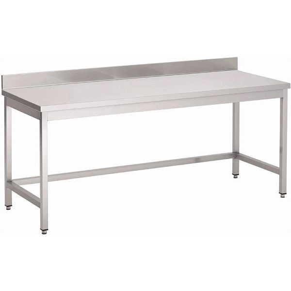 Table de travail Gastro M avec dosseret 200cm de long, GN121