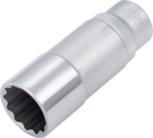 Douille Hazet, Bi-Hex, carré creux 10 mm (3/8"), 17 mm, type long avec moletage, 880TZ-17