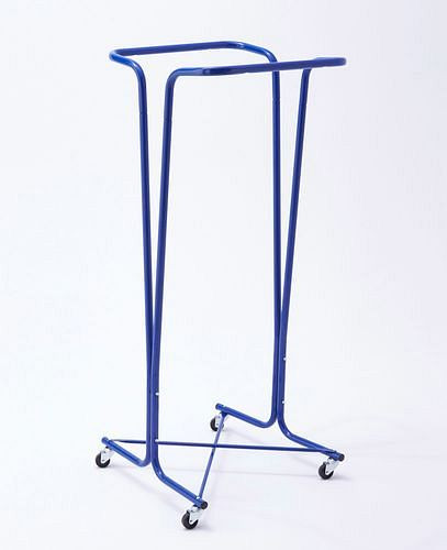 Support sac poubelle DENIOS 400 litres, mobile, bleu, 265-635