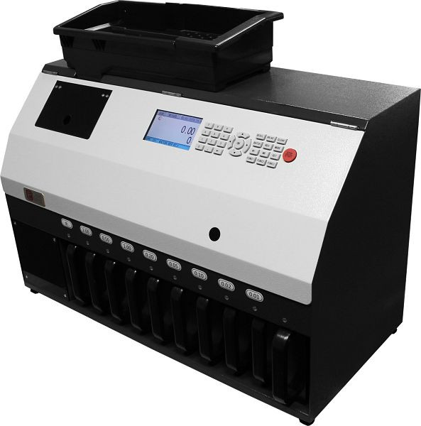 Cash Concepts CCE 4400 EUR compteur et trieur de pièces en euros avec détection de faux billets, AC004701