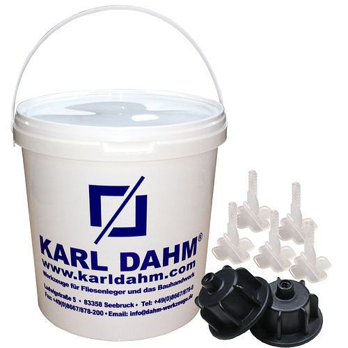 Système de nivellement pour carrelage Karl Dahm "noir", kit de base jusqu'à 12 mm d'épaisseur de carrelage, 12450