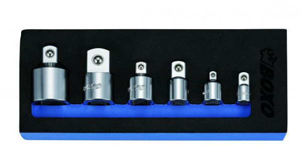 Boxo 1/4", 3/8", 1/2" et 3/4" jeu d'adaptateurs 6 pièces, BXS004