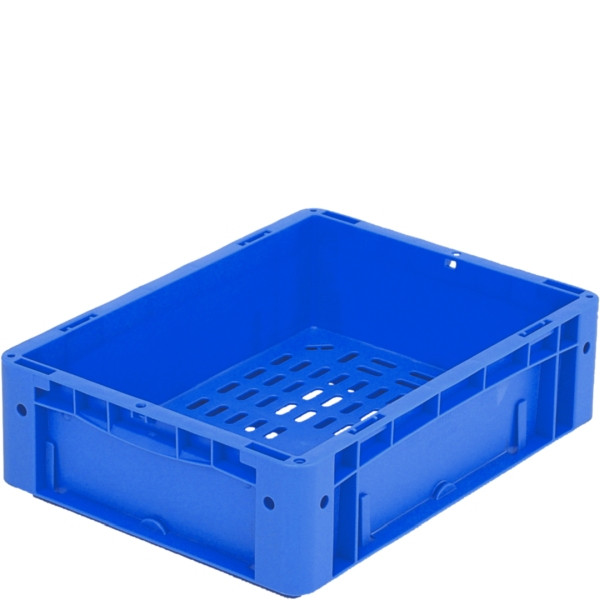 BITO Euro bac gerbable XL /XL 43123 400x300x120 bleu, fond perforé, C0291-0071