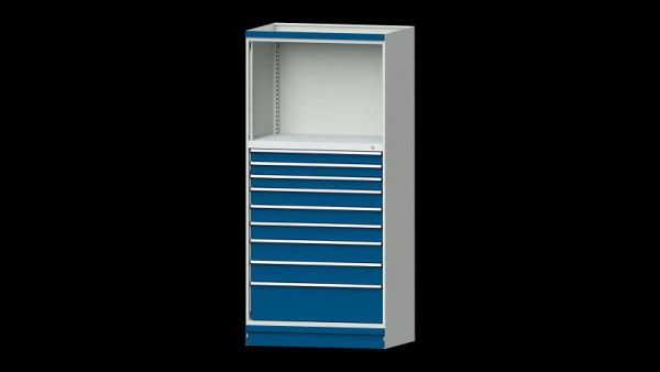 Établis ANKE armoire de base système d'armoire modulaire, modèle 4006, 1015 x 720 x 2200 mm, RAL 7035/5010, 631.235