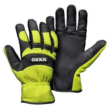 Gant OXXA X-Mech 51-610, noir / jaune fluo, UE : 12 paires, taille : 10, 15161010