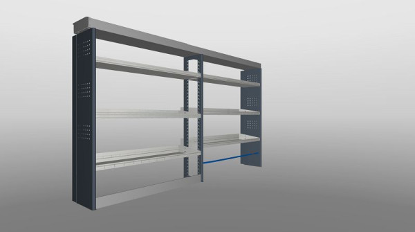 Aménagement fourgon Plastipol-Scheu Profi-Line module solution 1710 x 2855 x 300/410 mm, PL 707