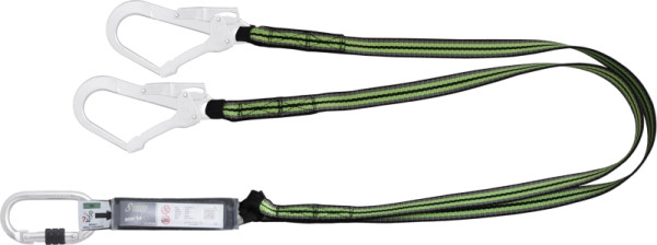Longe Kratos Y avec absorbeur d'énergie en sangle 1,80 m avec mousqueton FA5010117 et 2 x FA5020755, FA3040018