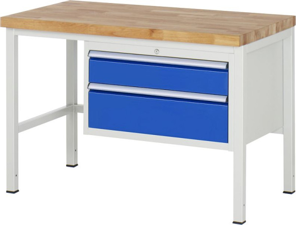 Etabli RAU série 8000 - modèle 8223, L1250 x P700 x H840-1040 mm, base système L1245 x P650 x H800-1000 mm, 03-8223A1-127B4H.11