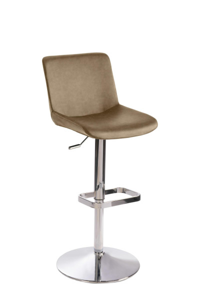Tabouret de bar et de comptoir Mayer Sitzmöbel , structure chromée, coque d'assise rembourrée, beige, 1235G_01_26478