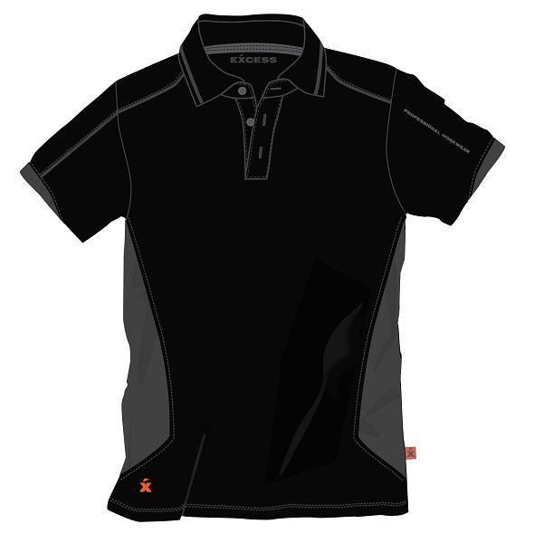 Excess Polo Active Pro noir-gris, taille: L, 016-2-41-51-BLG-L