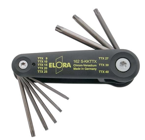 Jeu de tournevis cruciformes ELORA TORX®, 8 pièces 9-40 mm, 162S-KKTTX, 0162550805100