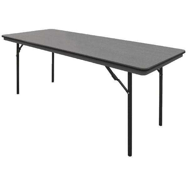 Table pliante rectangulaire Bolero noir 183cm, GC596