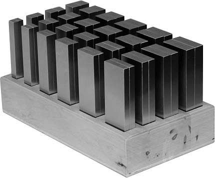 Supports parallèles MACK dans un support en bois, taille 100 mm, 20 paires, 13-PUS-100HL