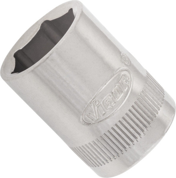 Insert de clé à douille VIGOR, carré creux 10 mm (3/8 pouce), profil à six pans extérieurs, 13 mm, V2271N
