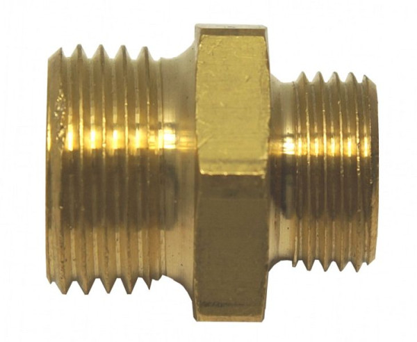 Mamelon double cylindrique AEROTEC, laiton 3/8 po x 1/2 po, 10.133.99