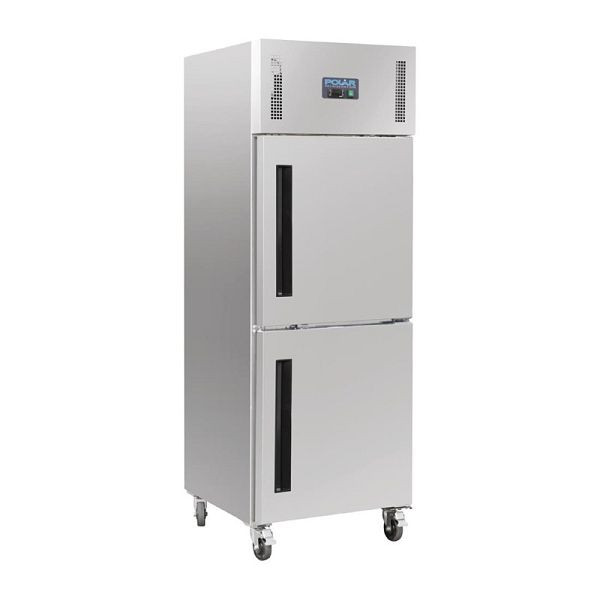 Réfrigérateur Polar inox avec porte fendue 600L, CW193