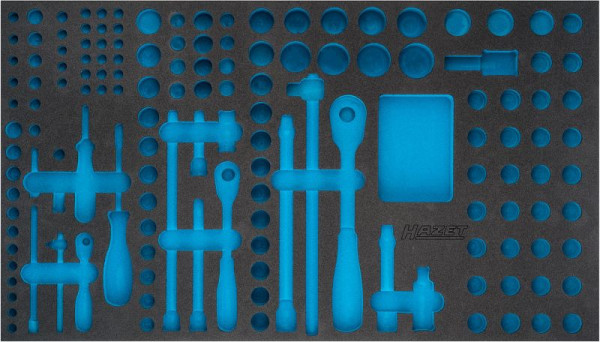 Insert en mousse souple Hazet à 2 composants, pour 163-481/194 Dimensions / longueur : 691 mm x 392 mm Taille du système d'organisation : 4/3+ (691 x 392 mm), 163-481L