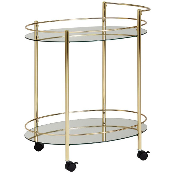 Wohnling Design chariot de service or 67x79 cm Mobile Mini Bar, WL6.007