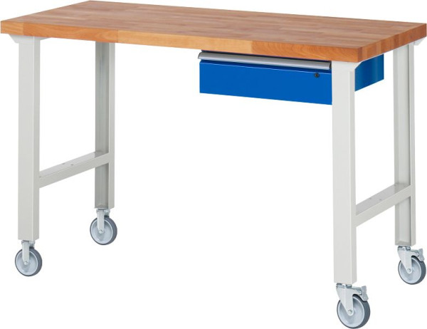 Établi mobile RAU 7001A1, 1500x700x1000mm, 2 roulettes fixes et pivotantes chacune, 05-7001A1-157B4S22.11