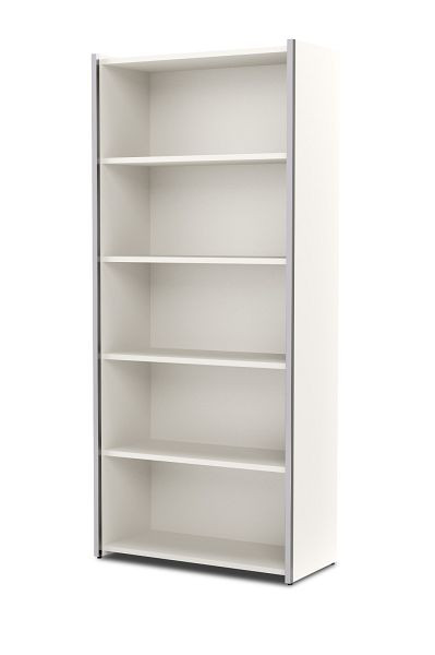 Étagère simple Kerkmann, 5 OH, Aveto, L 800 x P 380 x H 1830 mm, blanc, 13453210